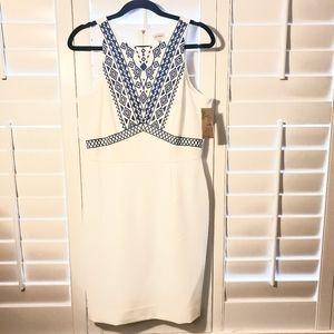 Daniel Cremieux White & Blue Dress - Size 6